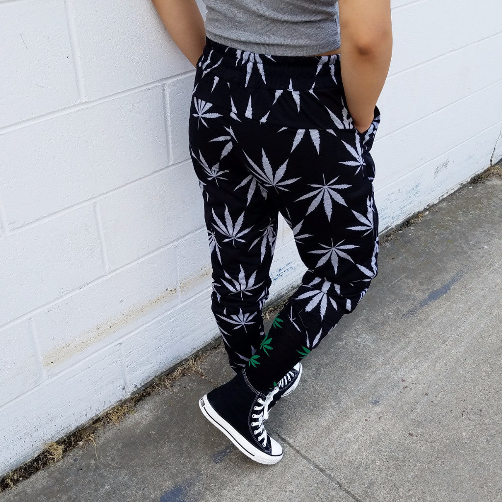 MJ Leaf Pattern Joggers