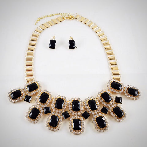 Box Rhinestone Fashion Necklace