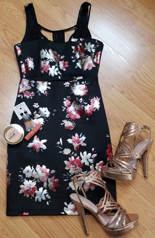 Shimmer Floral Dress (FINAL SALE)