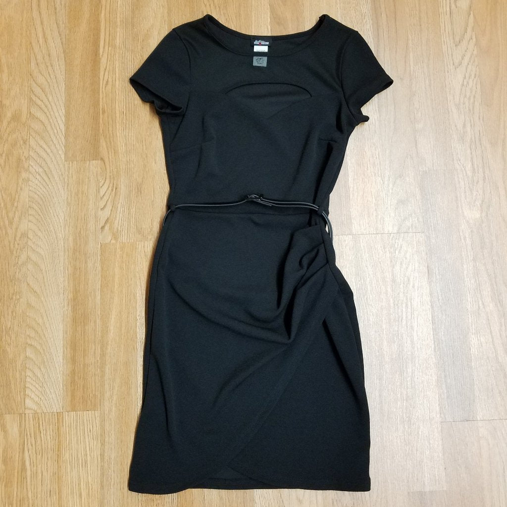 Mesh Detail Dress w/ Belt (FINAL SALE)