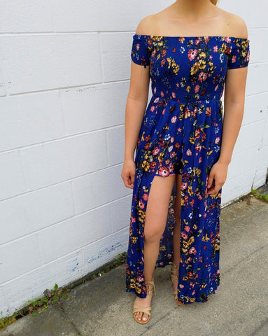 Off Shoulder Floral Jumpsuit (FINAL SALE)