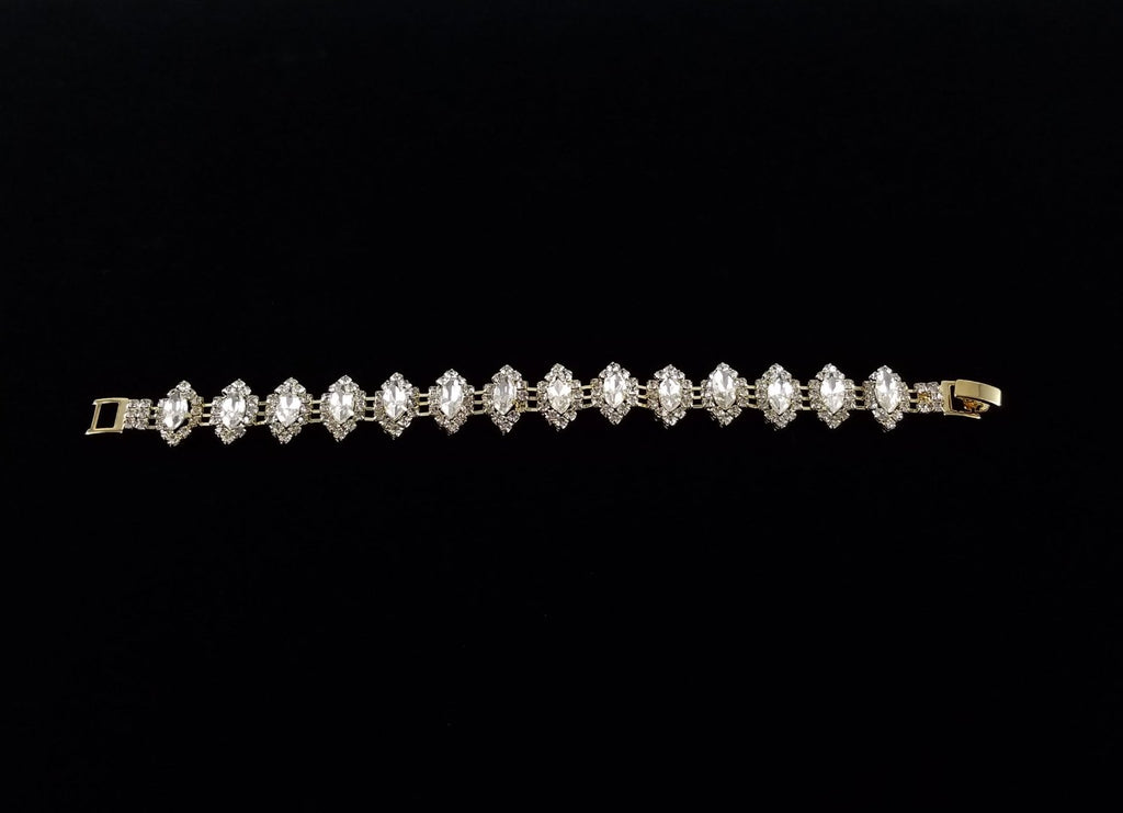 Rhinestone Clip On Bracelet
