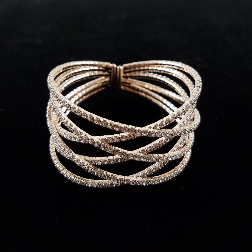 Rhinestone Braided Bracelet