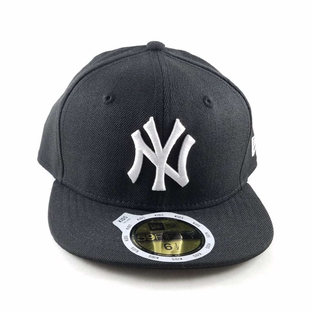 Youth NY Yankees Black/White Fitted - Craze Fashion