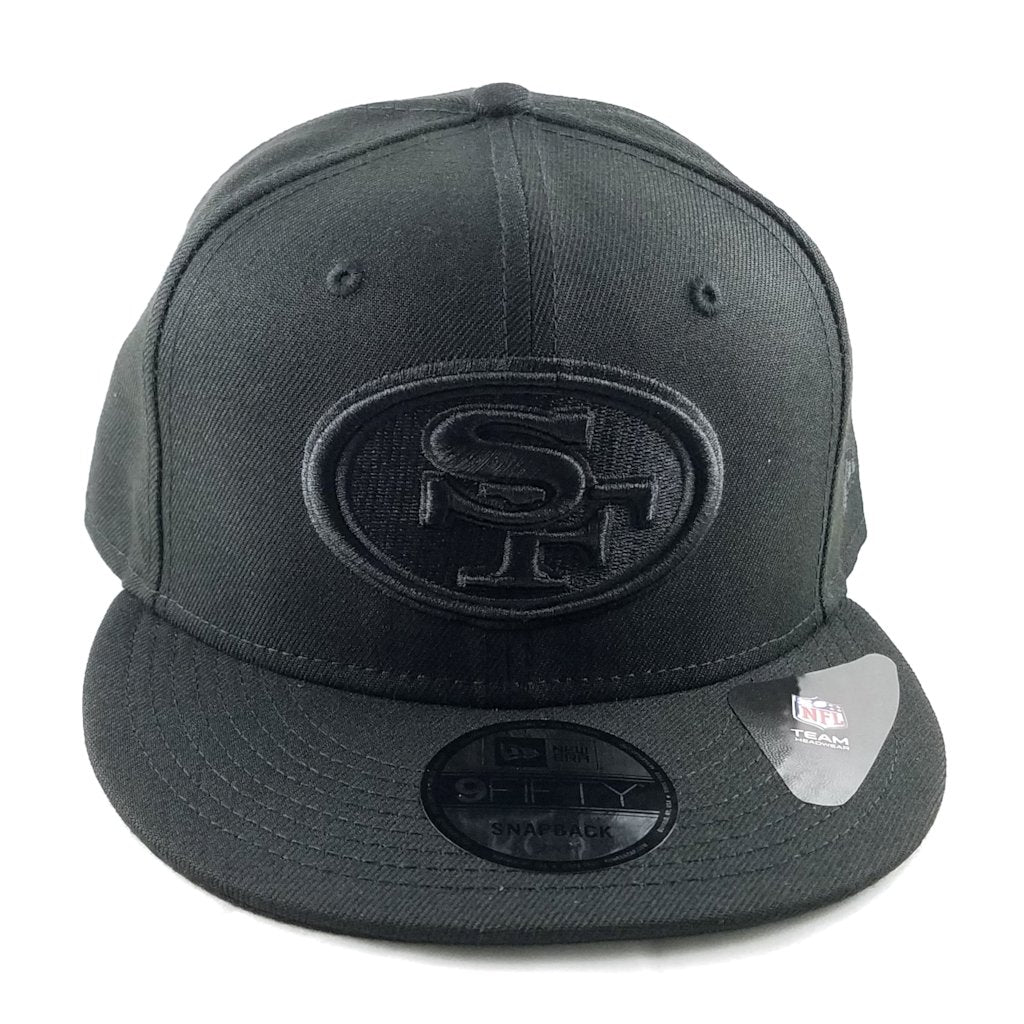SF 49ers Black on Black Snapback