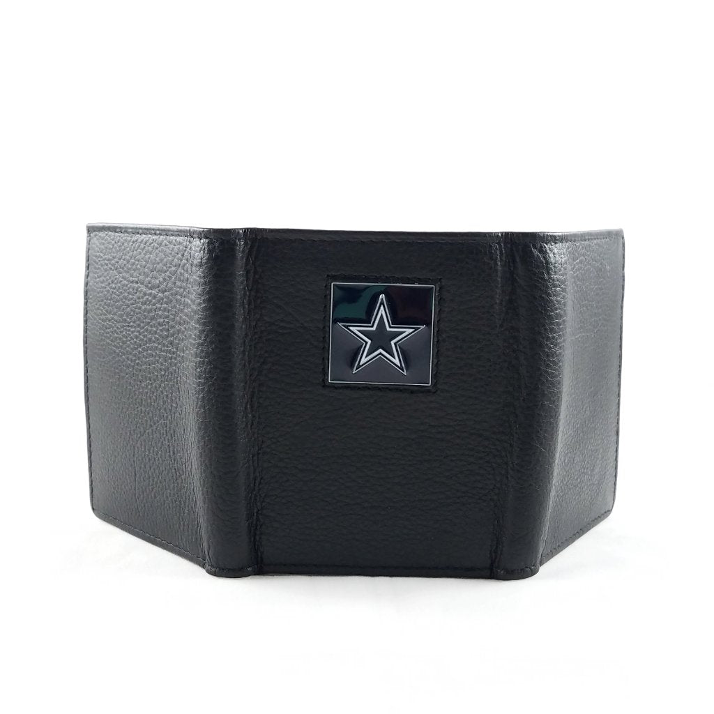 Cowboys Leather Tri Fold Emblem Wallet