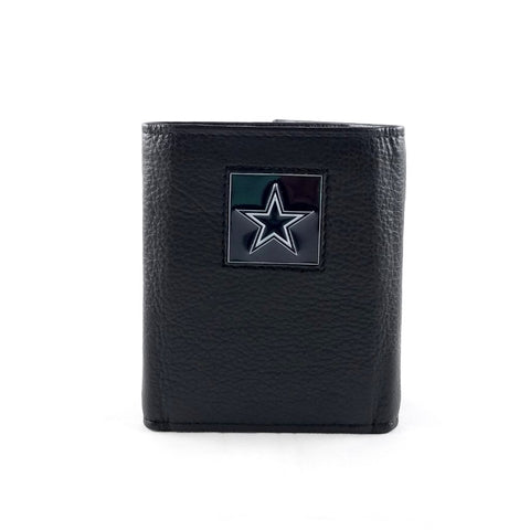 Cowboys Leather Tri Fold Emblem Wallet