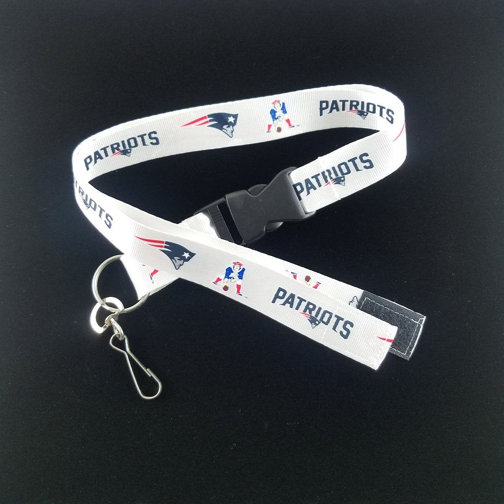 NE Patriots Long Lanyard Key Ring