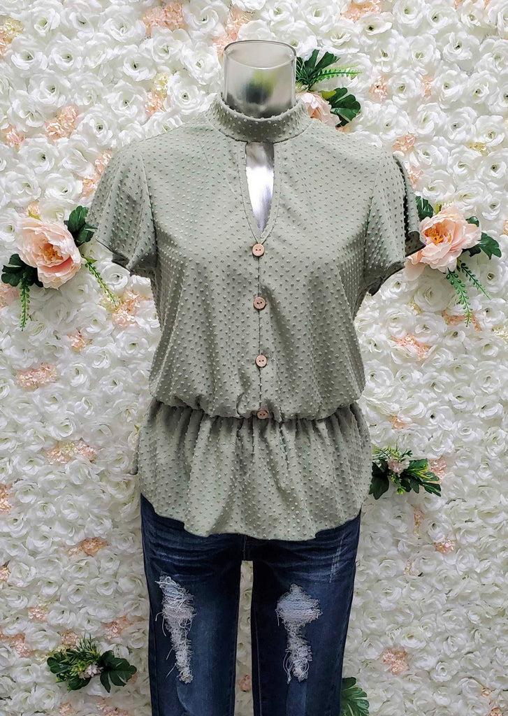 Button Halter Vintage Top (FINAL SALE)