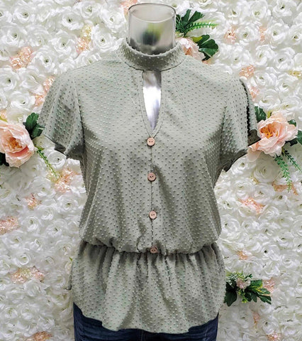 Button Halter Vintage Top (FINAL SALE)