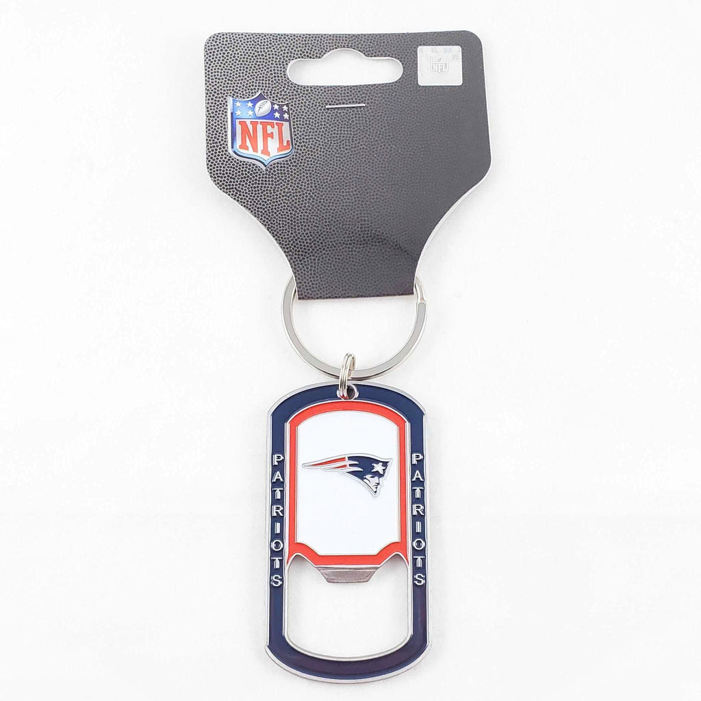 NE Patriots Bottle Opener Keychain