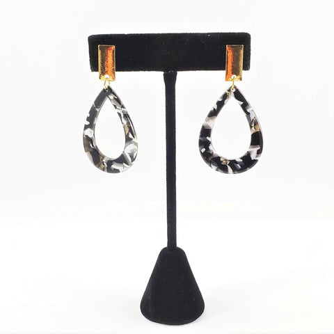 Marble Hoop Earrings
