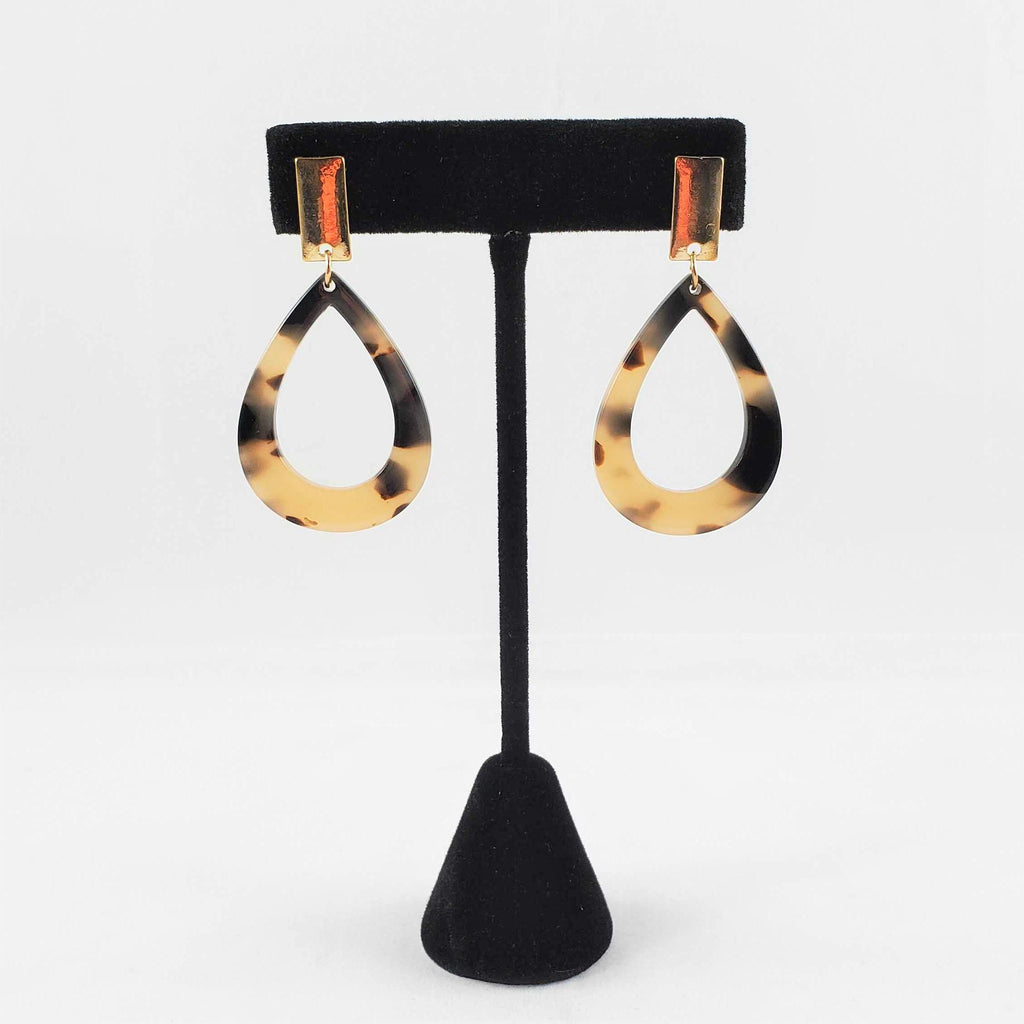 Marble Hoop Earrings