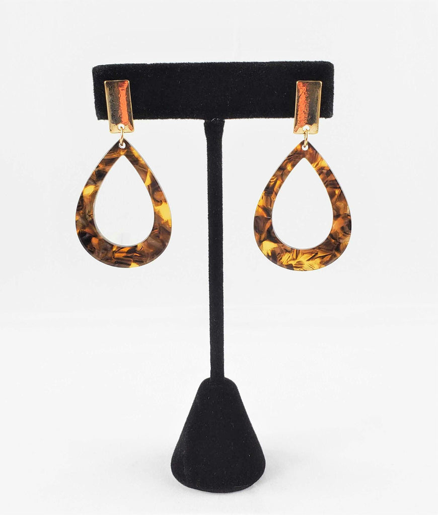 Marble Hoop Earrings