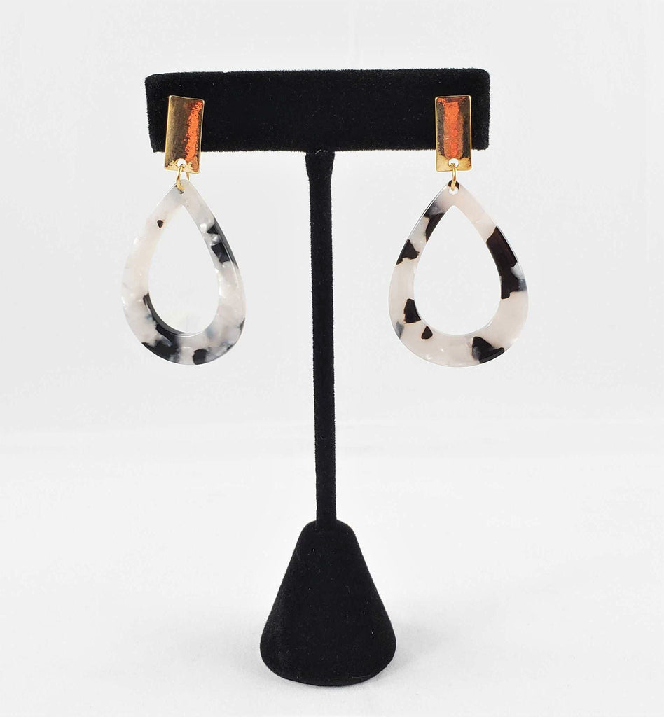 Marble Hoop Earrings