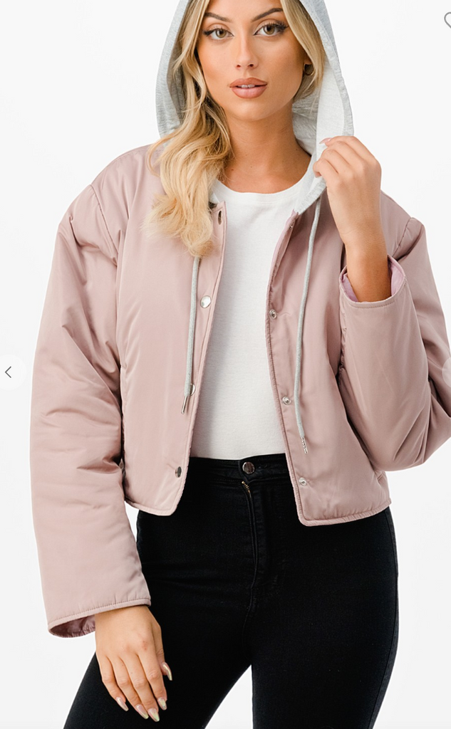 Front Button Puffer Jacket 2566 (FINAL SALE)