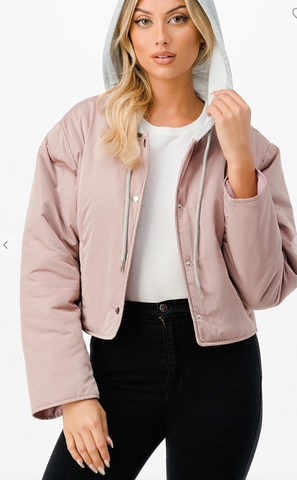 Front Button Puffer Jacket 2566 (FINAL SALE)