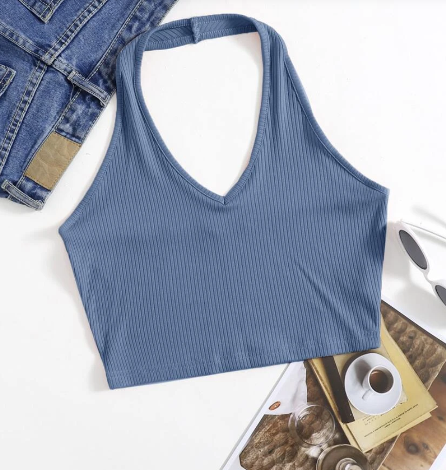 Ribbed Halter Top 40502