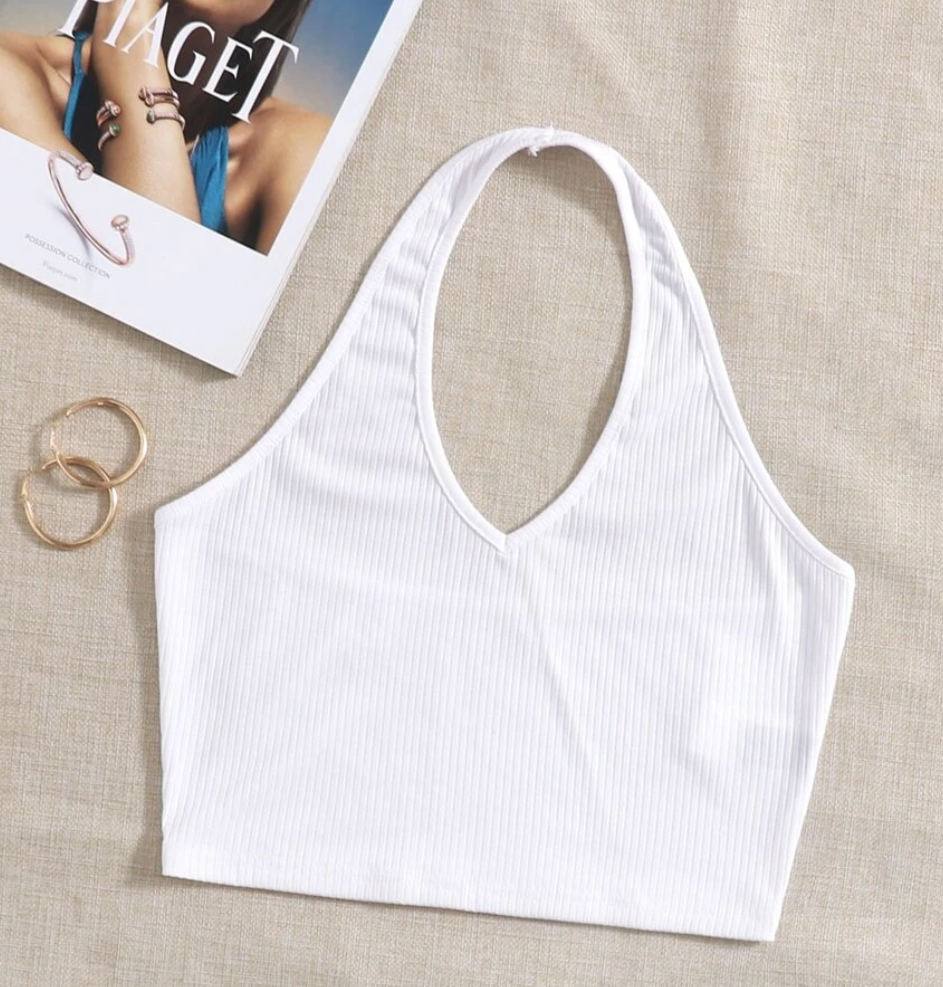 Ribbed Halter Top 40502
