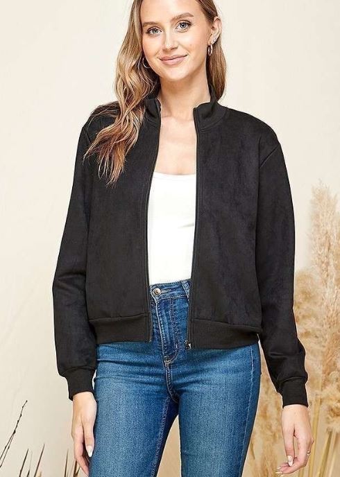 Mock Neck Bomber Jacket 47575 (FINAL SALE)