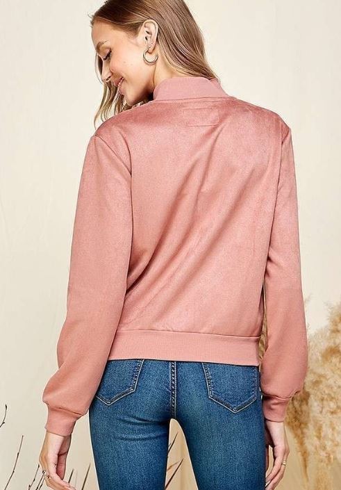 Mock Neck Bomber Jacket 47575 (FINAL SALE)