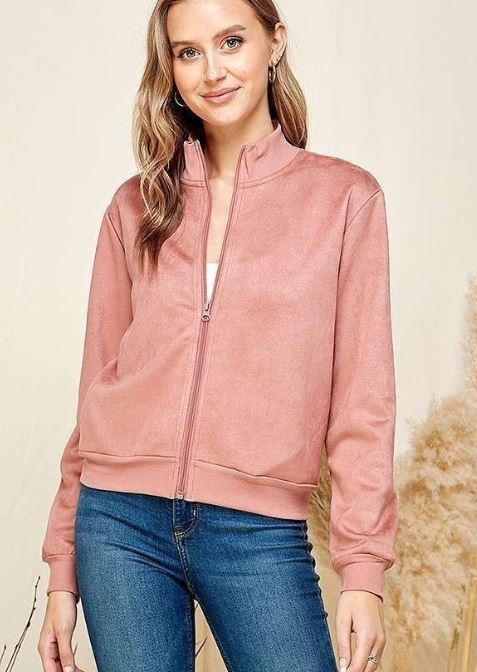 Mock Neck Bomber Jacket 47575 (FINAL SALE)