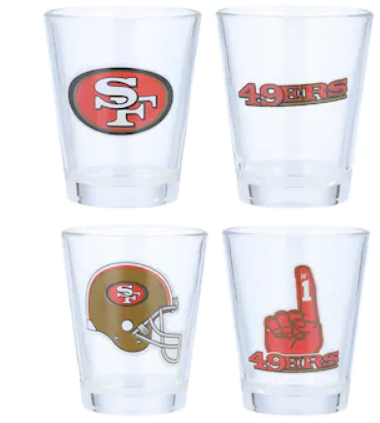SF 49ers Shot Glasses 4 Pieces