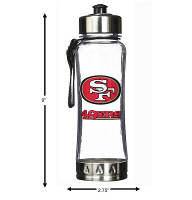 SF 49ers Clear Water Bottle w/handle