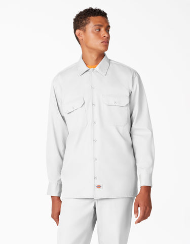 Dickies Long Sleeve Work Shirt White