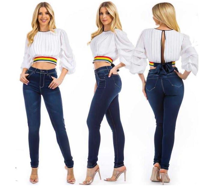 High Rise Skinny Fit Jeans SWL57 (FINAL SALE)