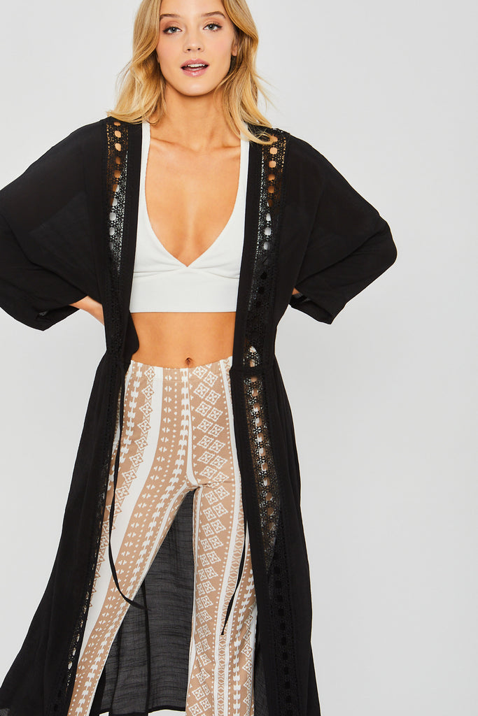 Gauze Maxi Kimono 2046