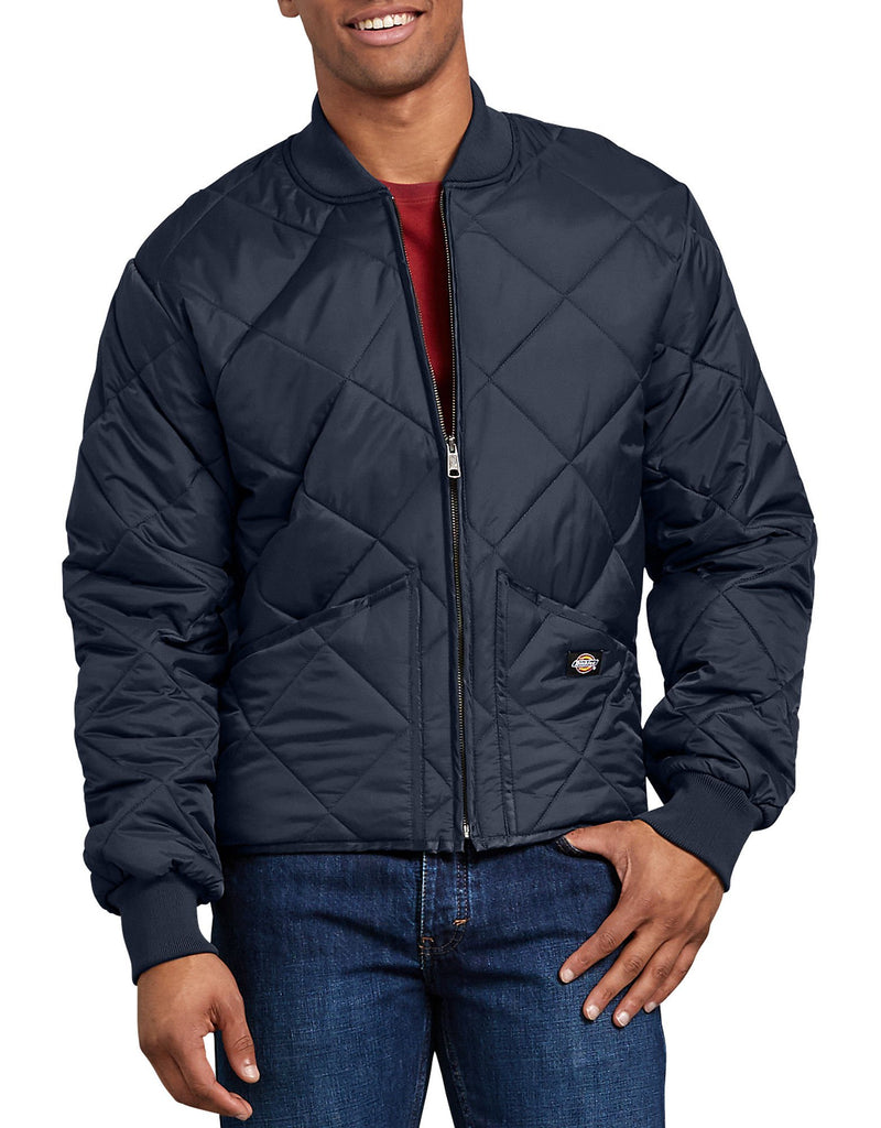Dickies Diamond Quilted Nylon Jacket Navy