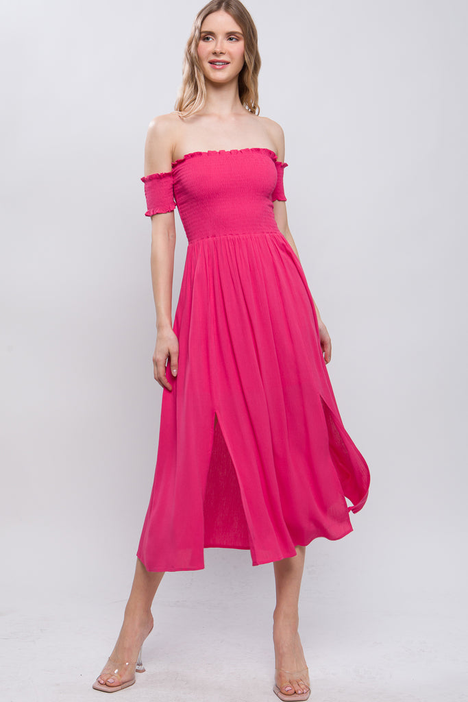 Flowy Off Shoulder Dress 4850