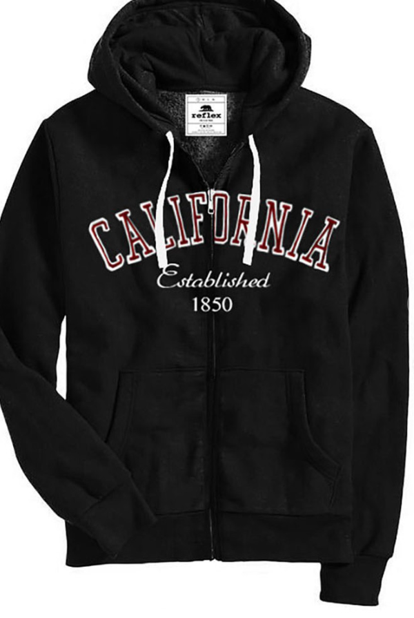 California fleece zip hot sale hoodie