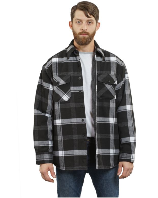 Yago Flannel Penalton Jacket Black/White B1