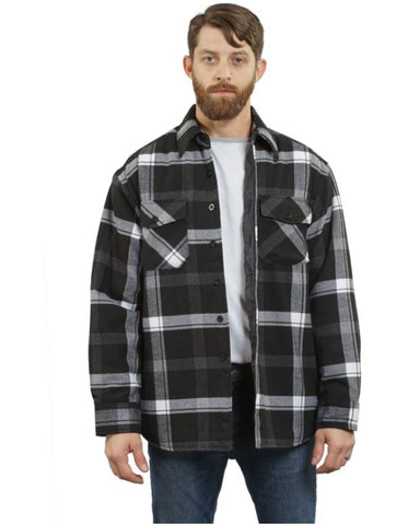 Yago Flannel Penalton Jacket Black/White B1