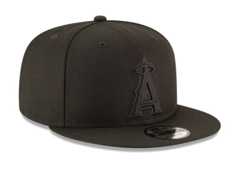 LA Angels Black on Black Snapback