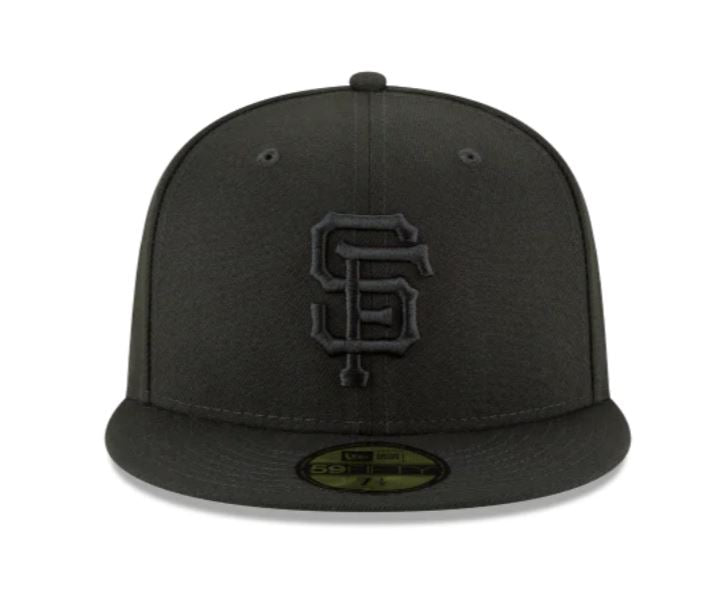 New Era 59FIFTY San Francisco Giants Fitted Hat - Black, Black Black / 7 5/8