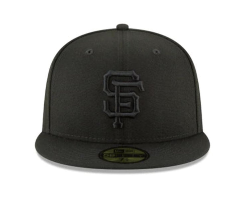 SF Giants Black Black Fitted Cap