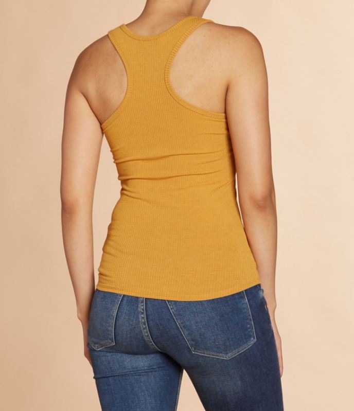 Ribbed Three Button Tank Top