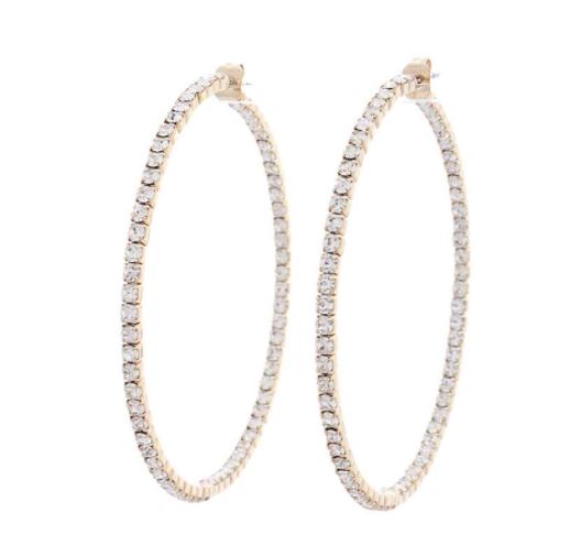 Rhinestone Hoop Earrings