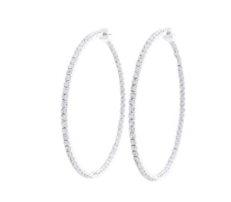 Rhinestone Hoop Earrings