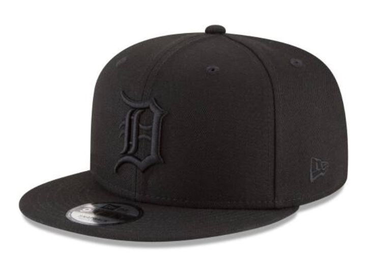 Detroit Tigers Basic Black Black Snapback