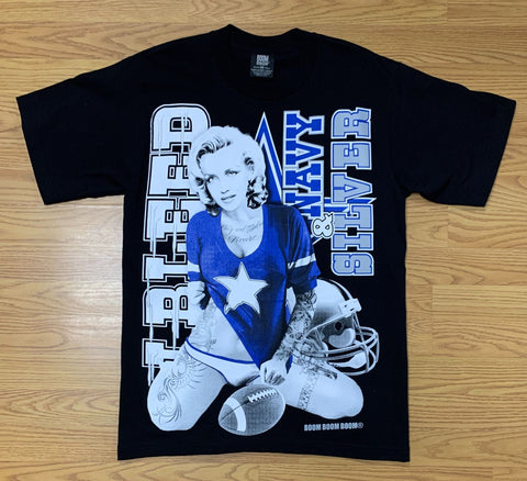 I Bleed Navy & Silver Cowboys Top