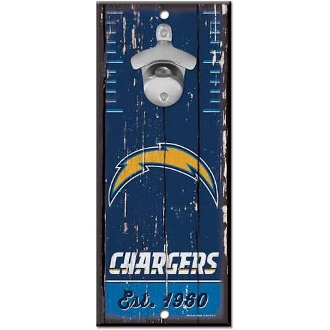 Los Angeles Chargers Wooden Bottle Opener