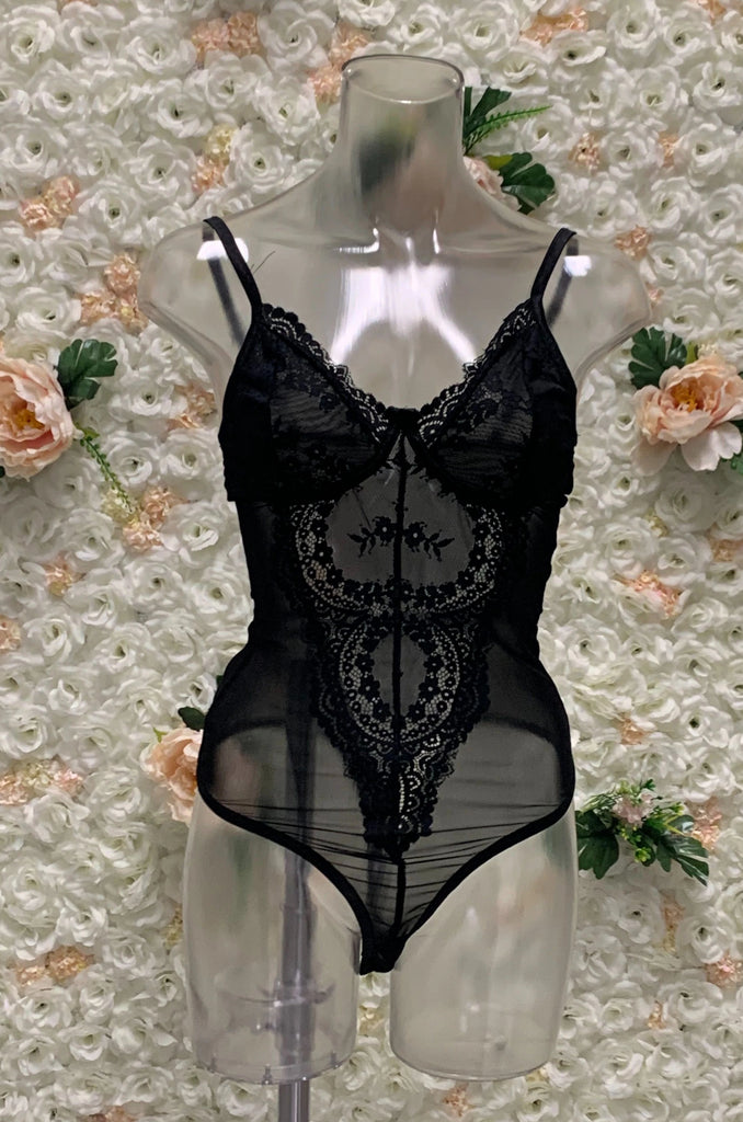 Lace Pattern Bodysuit 68074