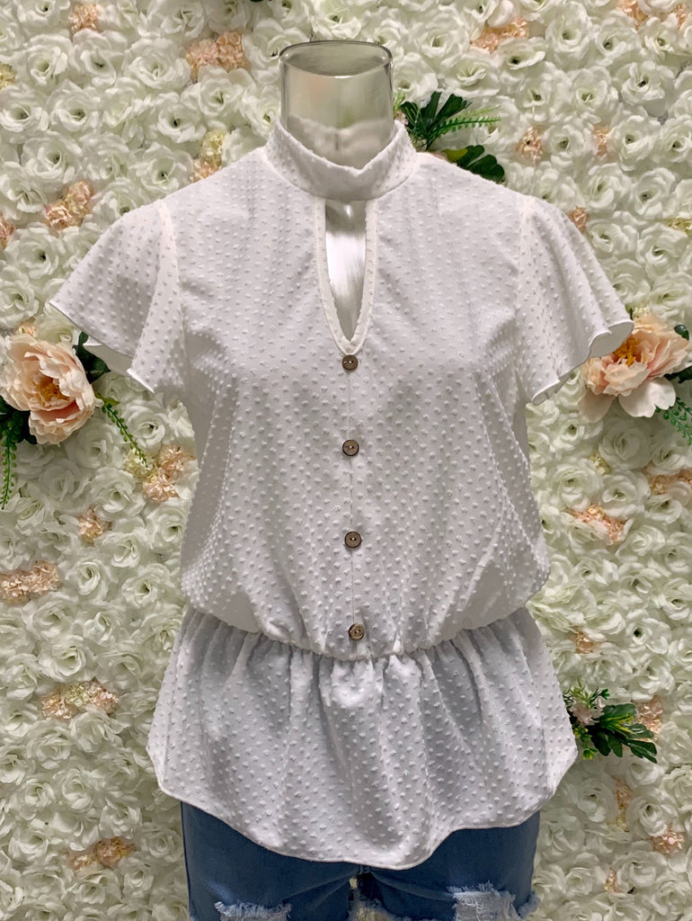 Button Halter Vintage Top (FINAL SALE)