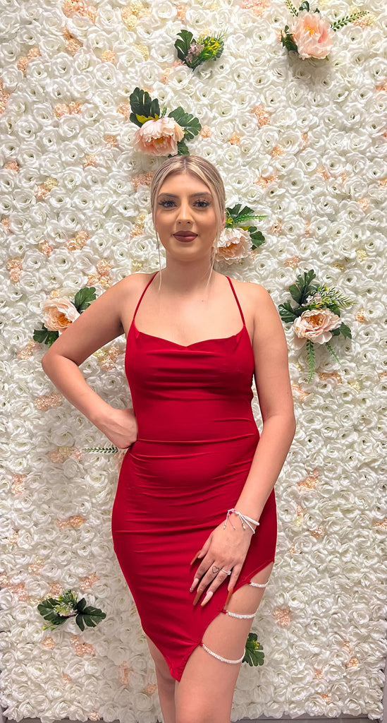 Rhinestone Thigh Dress 1441