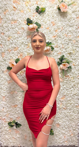 Rhinestone Thigh Dress 1441