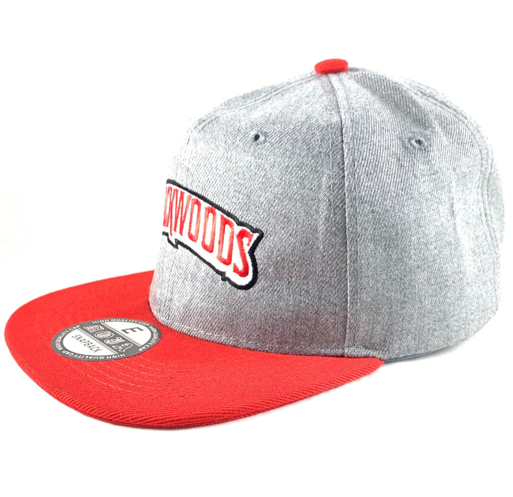 Backwoods Gray & Red Snapback